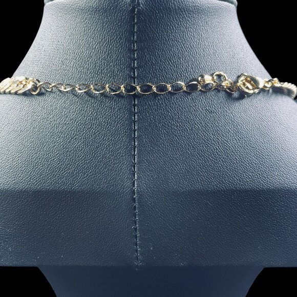 Chevron Necklace V Shaped Choker Statement Crystal Bling Iced Out Chain - Picture 7 of 8